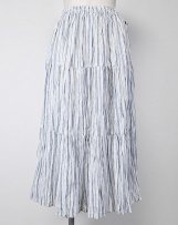 SP9999_ns linen stripe ティアードスカート