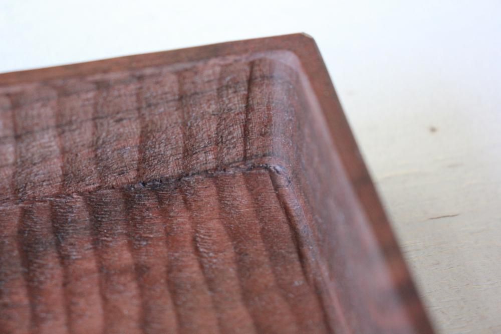 【新品未使用】堀宏治　ウォルナット　深四角盆　24cm 堀宏治<br>ブラックウォールナット深四角盆（正方形） | 食卓