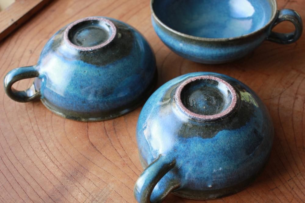 □余宮隆：青藁釉スープマグA（色薄め） - うつわ屋Living&Tableware