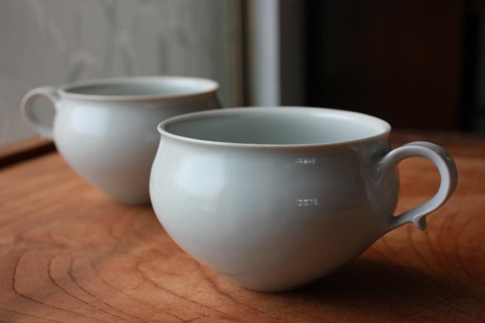 阿南維也　白磁鎬スープマグ　3個 阿南維也 白磁鎬スープマグ 3個 - メルカリ