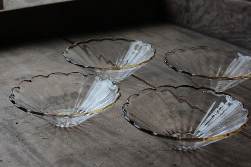 ガラス作家 田井将博 輪花平鉢 2点セット 新品未使用 □田井将博：輪花平鉢 - うつわ屋Living&Tableware オンライン