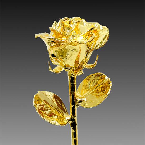 心斎橋の花屋フローリストNANA【24金ゴールドバラ】本物のお花をゴールドでコーティングした少し変わった商品なのでインパクトあるプレゼントをお探しの方にぜひおすすめの商品です！