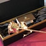 24kコーティングした薔薇 ゴールドローズ 金色のバラ