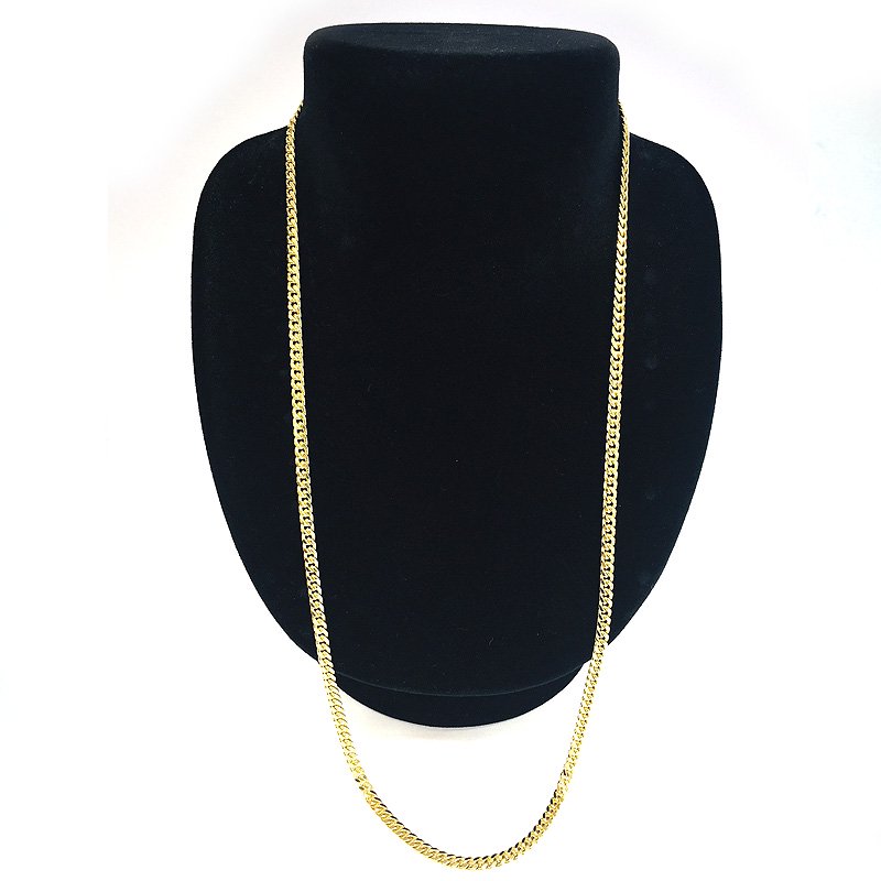 MIAMI CUBAN CHAIN 10K YG 4mm,61cm 【SOLID】 - GRILLZ JEWELZ ONLINE