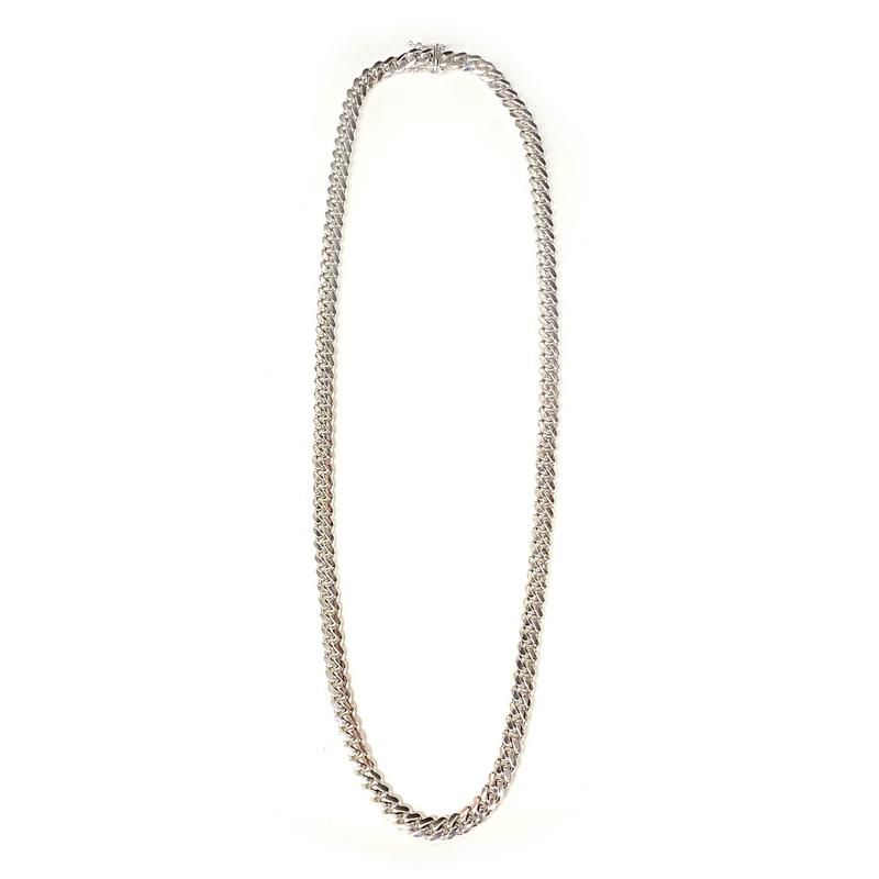 MIAMI CUBAN CHAIN 10K WG 6mm,50cm 【SOLID】 - GRILLZ JEWELZ MIAMI CUBAN CHAIN 10K WG 6mm,50cm 【SOLID】 - GRILLZ JEWELZ