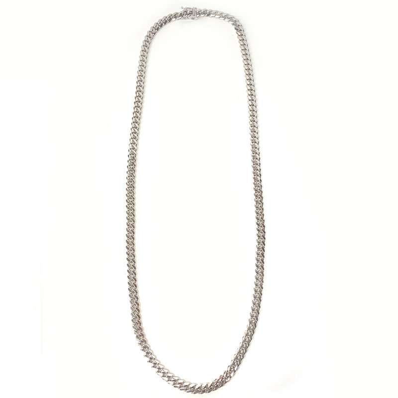 MIAMI CUBAN CHAIN 10K WG 6mm,60cm 【SOLID】 - GRILLZ JEWELZ ONLINE STORE