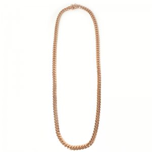 MIAMI CUBAN CHAIN 10K Rose Gold 7mm,60cm 【SOLID】