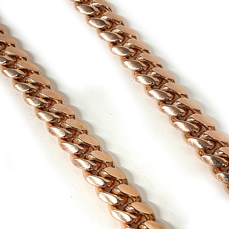 MIAMI CUBAN CHAIN 10K Rose Gold 8.5mm,60cm 【SOLID】