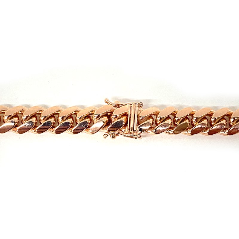 MIAMI CUBAN CHAIN 10K Rose Gold 8.5mm,60cm 【SOLID】