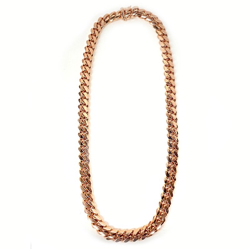 MIAMI CUBAN CHAIN 10K Rose Gold 10.5mm,50cm SOLID