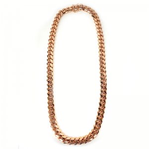 MIAMI CUBAN CHAIN 10K Rose Gold 10.5mm,50cm 【SOLID】