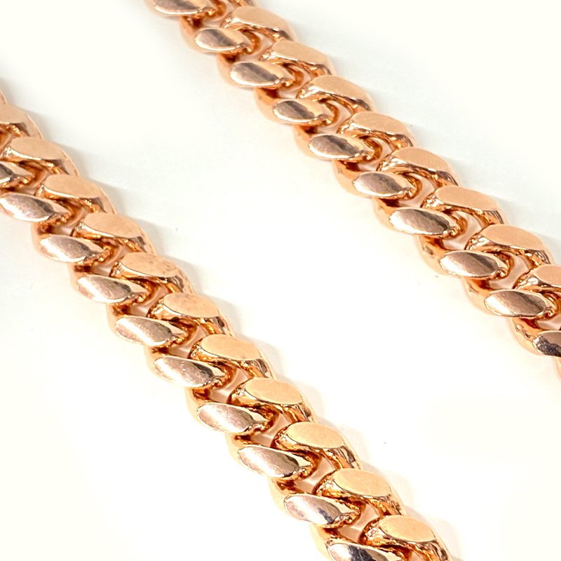 MIAMI CUBAN CHAIN 10K Rose Gold 10.5mm,60cm 【SOLID】 - GRILLZ