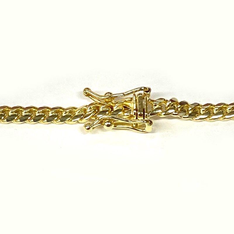 MIAMI CUBAN CHAIN BRACELET 10K YG 3mm 20cm - GRILLZ JEWELZ ONLINE