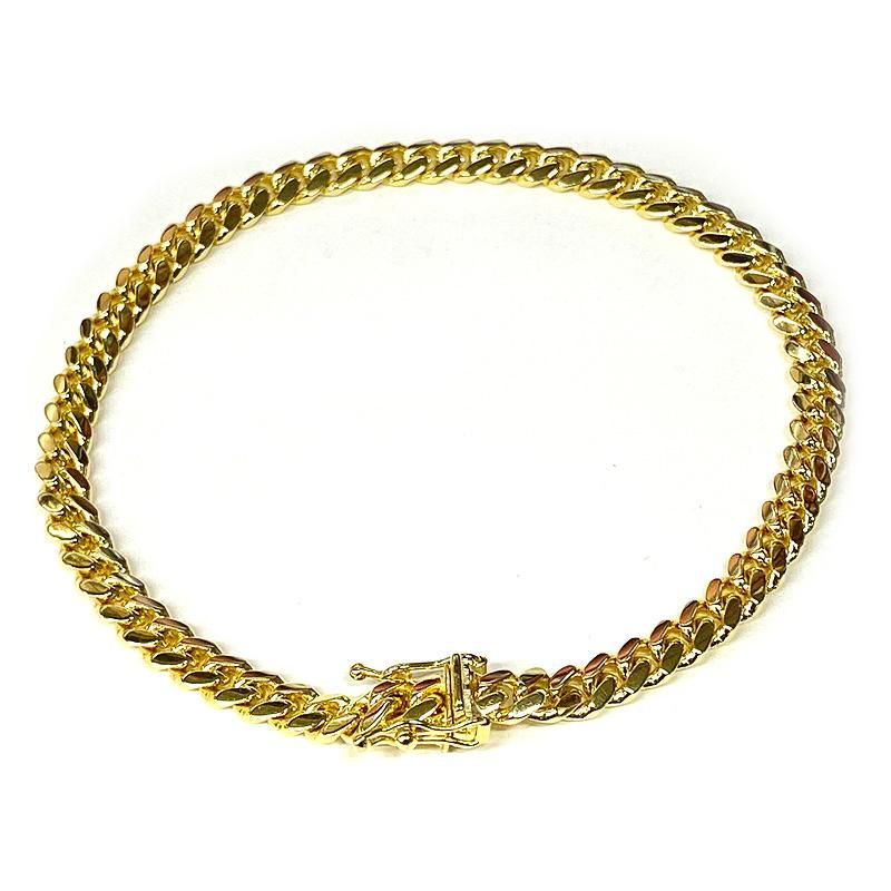 20cm】【10mm】【18K刻印あり】【Miami Cuban】ブレスレット 形作れ
