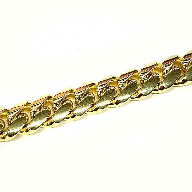 MIAMI CUBAN CHAIN BRACELET 10K YG 9mm 20cm - GRILLZ JEWELZ