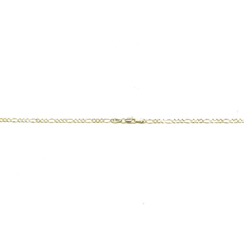 FIGARO CHAIN 10K Yellow Gold 2.5mm 50cm/60cm【SOLID】