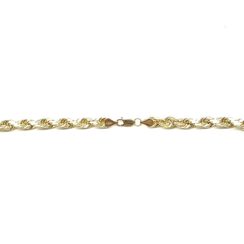 ROPE CHAIN 10K Yellow Gold 8mm 60cm【SOLID】 - GRILLZ JEWELZ 