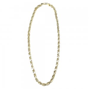 ROPE CHAIN 10K Yellow Gold 8mm 60cm【SOLID】