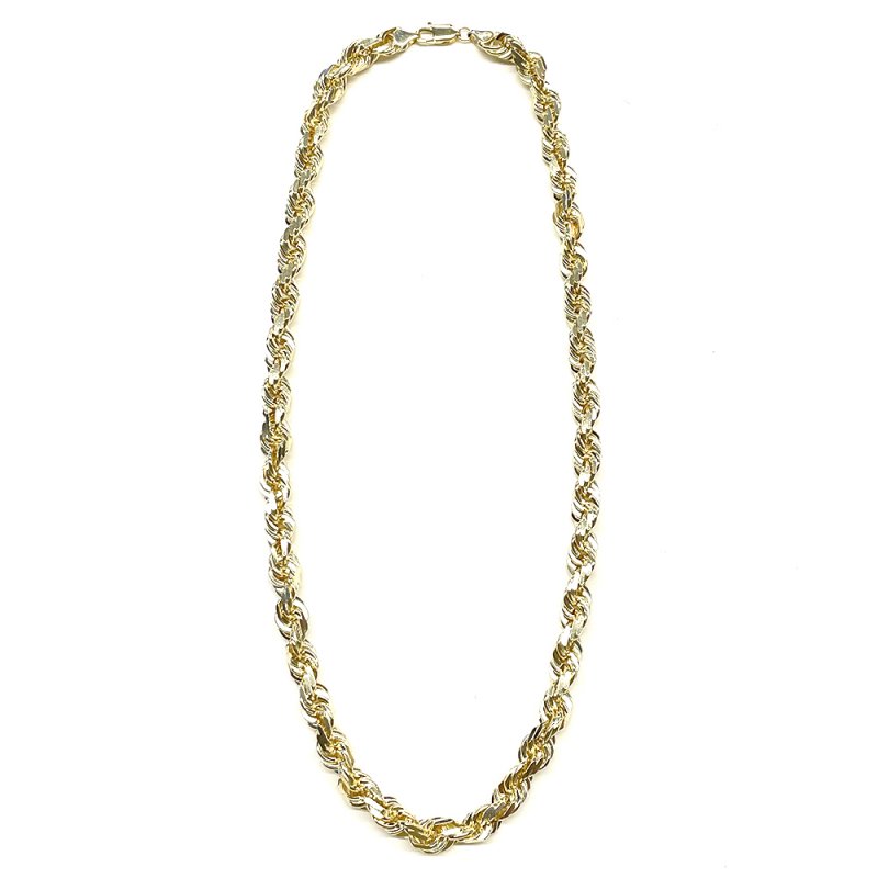 ROPE CHAIN 10K Yellow Gold 10mm 60cm【SOLID】