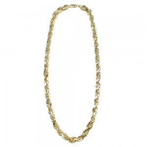ROPE CHAIN 10K Yellow Gold 10mm 60cm【SOLID】
