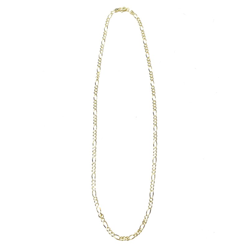 FIGARO CHAIN 10K Yellow Gold 3.5mm 50cm【SOLID】
