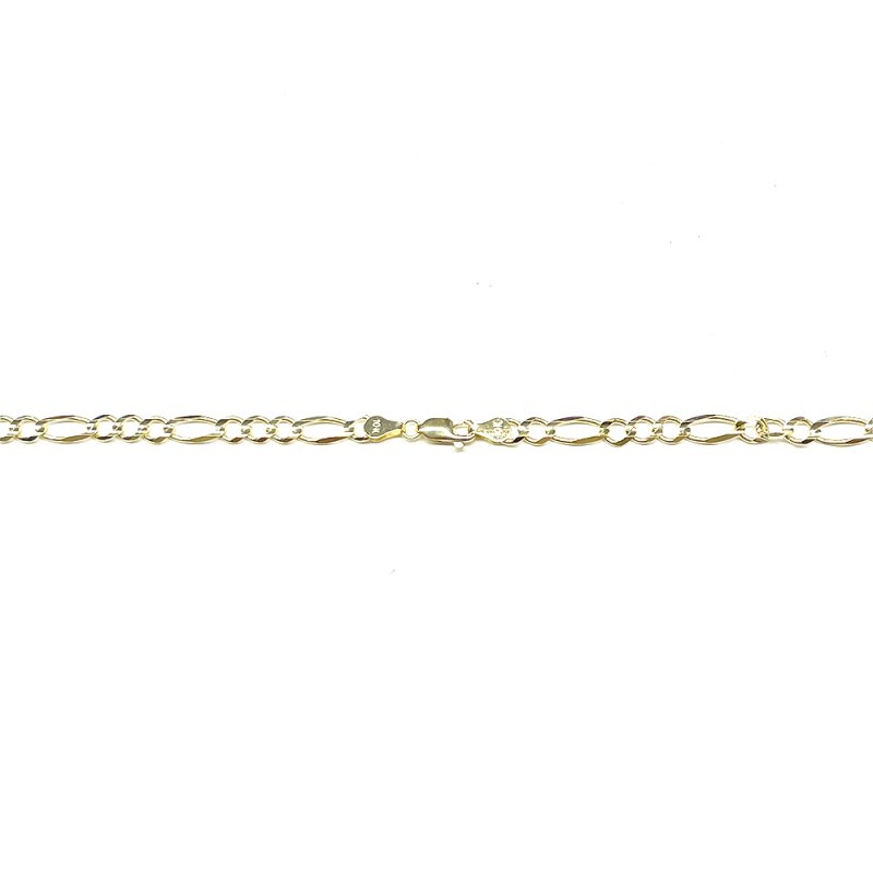 FIGARO CHAIN 10K Yellow Gold 5mm 50cm/60cm【SOLID】