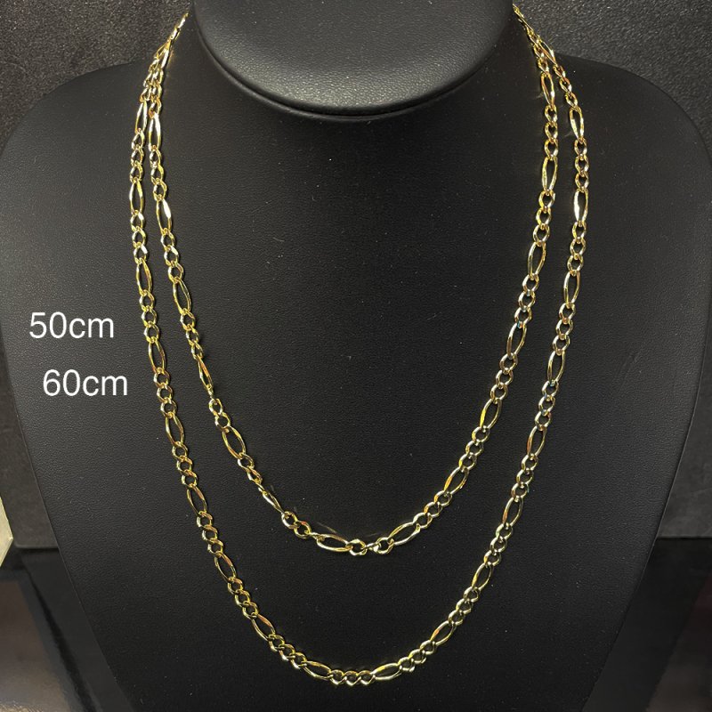 FIGARO CHAIN 10K Yellow Gold 5mm 50cm/60cmSOLID