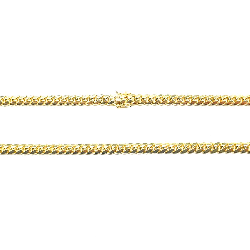 送料無料ギフト Cuban Link Chain Yellow Gold 5mm アバランチ - メンズ