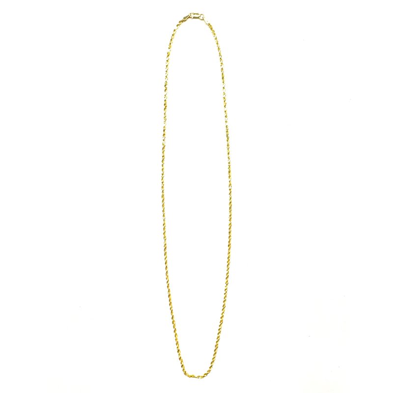 ROPE CHAIN 10K Yellow Gold 2mm 50cm/55cm/60cm 【SOLID】 - GRILLZ