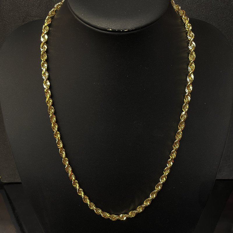 ROPE CHAIN 10K Yellow Gold 5.7mm 60cmSOLID