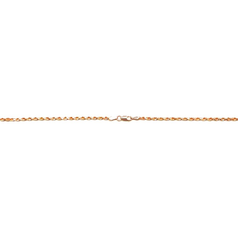 ROPE CHAIN 10K Rose Gold 2.5mm  50cm/55cm/60cm  【SOLID】