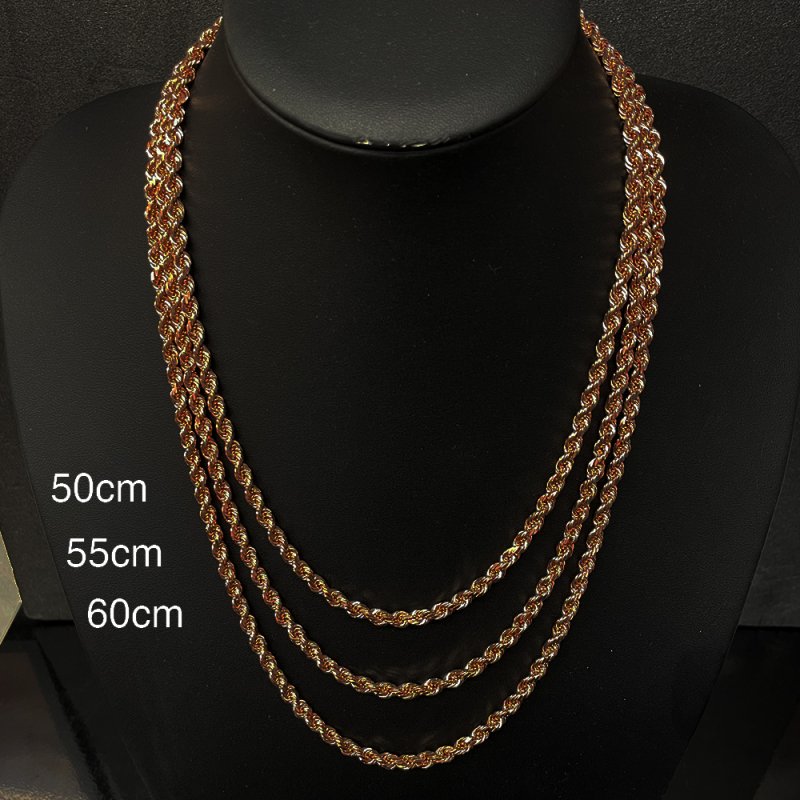 ROPE CHAIN 10K Rose Gold 4.7mm  50cm/55cm/60cm  SOLID