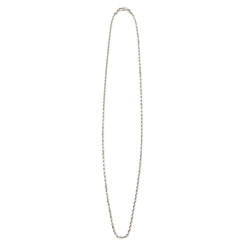 ROPE CHAIN 10K White Gold 2.3mm 50cm/55cm/60cm 【SOLID】 - GRILLZ