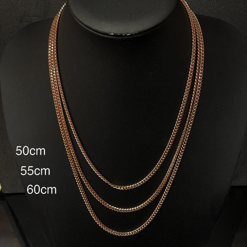 MIAMI CUBAN CHAIN 10K Rose Gold 3.8mm 50cm/55cm/60cm 【SOLID 