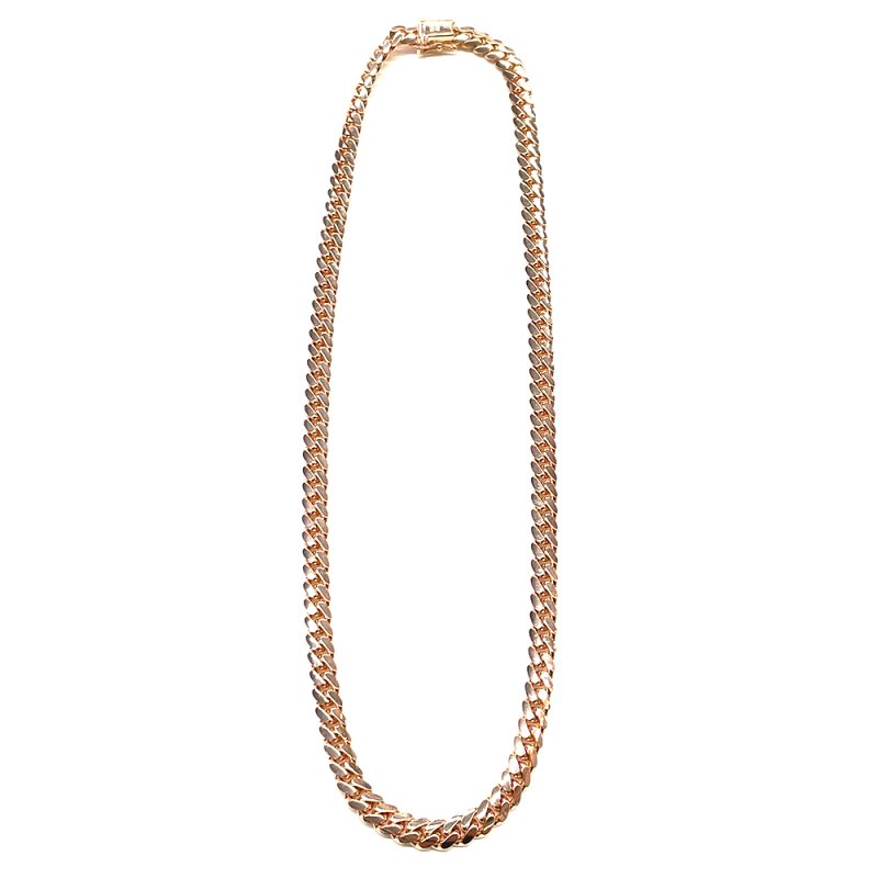 MIAMI CUBAN CHAIN 10K Rose Gold 7mm  50cm  【SOLID】
