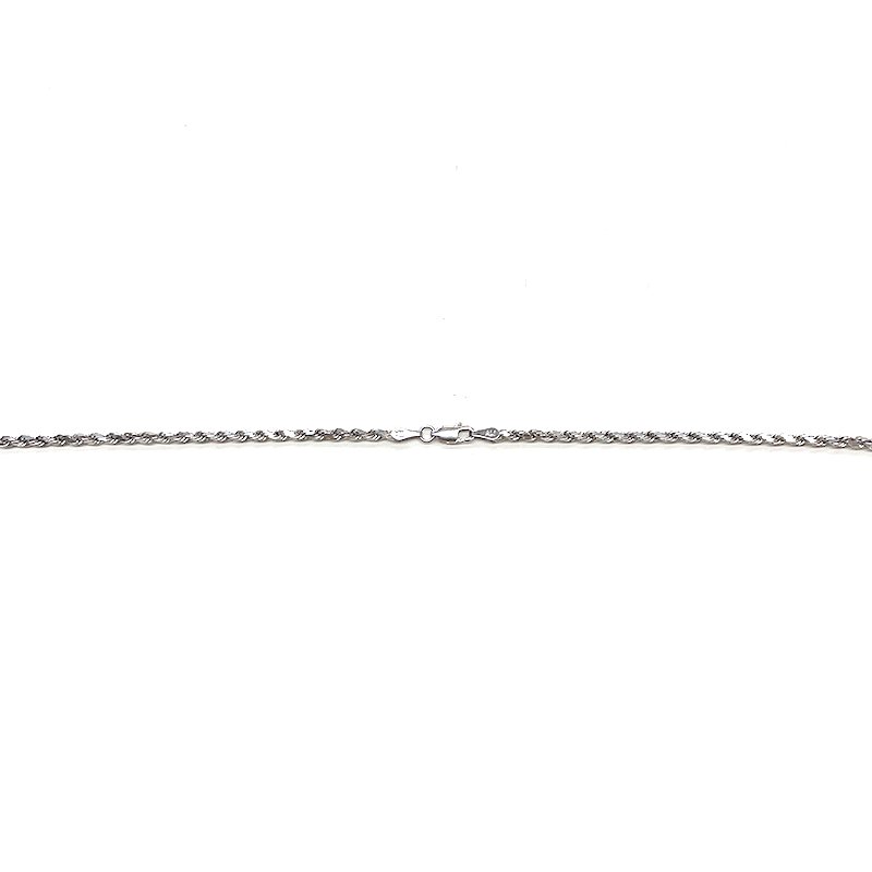 ROPE CHAIN 10K White Gold 2.7mm  50cm/55cm/60cm  SOLID