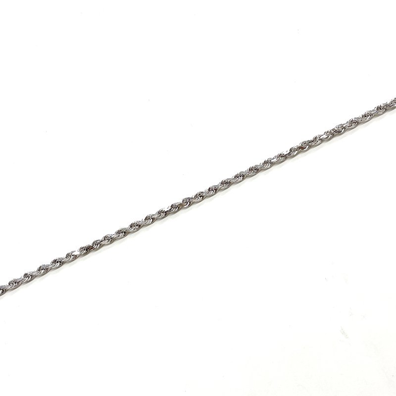 ROPE CHAIN 10K White Gold 5mm  50cm/60cm  【SOLID】