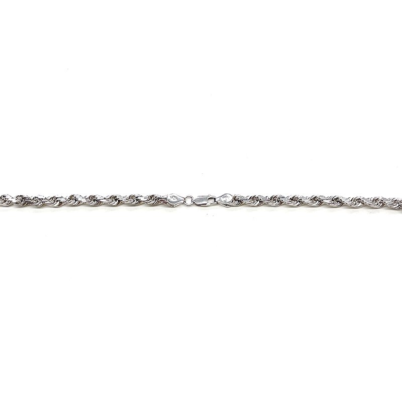 ROPE CHAIN 10K White Gold 5mm  50cm/60cm  SOLID