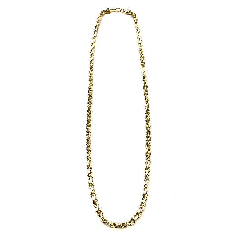 ROPE CHAIN 10K Yellow Gold 4.8mm 50cm/60cm 【SOLID】 - GRILLZ JEWELZ ONLINE  STORE