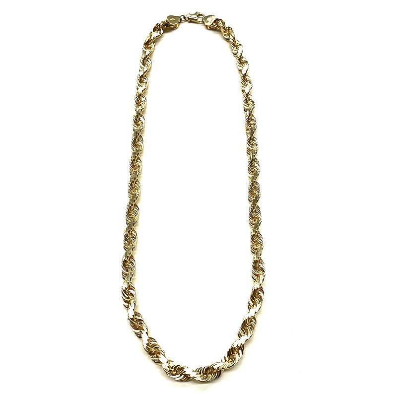 ROPE CHAIN 10K Yellow Gold 8.6mm  55cm/60cm  SOLID