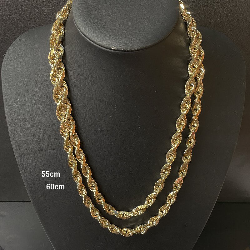 ROPE CHAIN 10K Yellow Gold 8.6mm 55cm/60cm 【SOLID】 - GRILLZ JEWELZ ONLINE  STORE