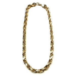 ROPE CHAIN 10K Yellow Gold 13mm  60cm  【SOLID】