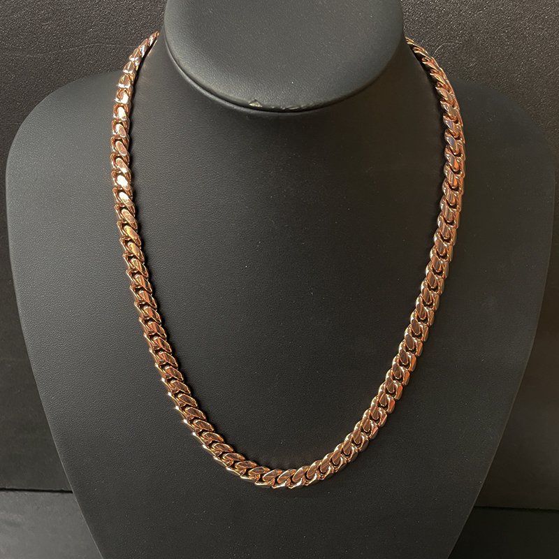 MIAMI CUBAN CHAIN 10K Rose Gold 10mm  55cm  SOLID