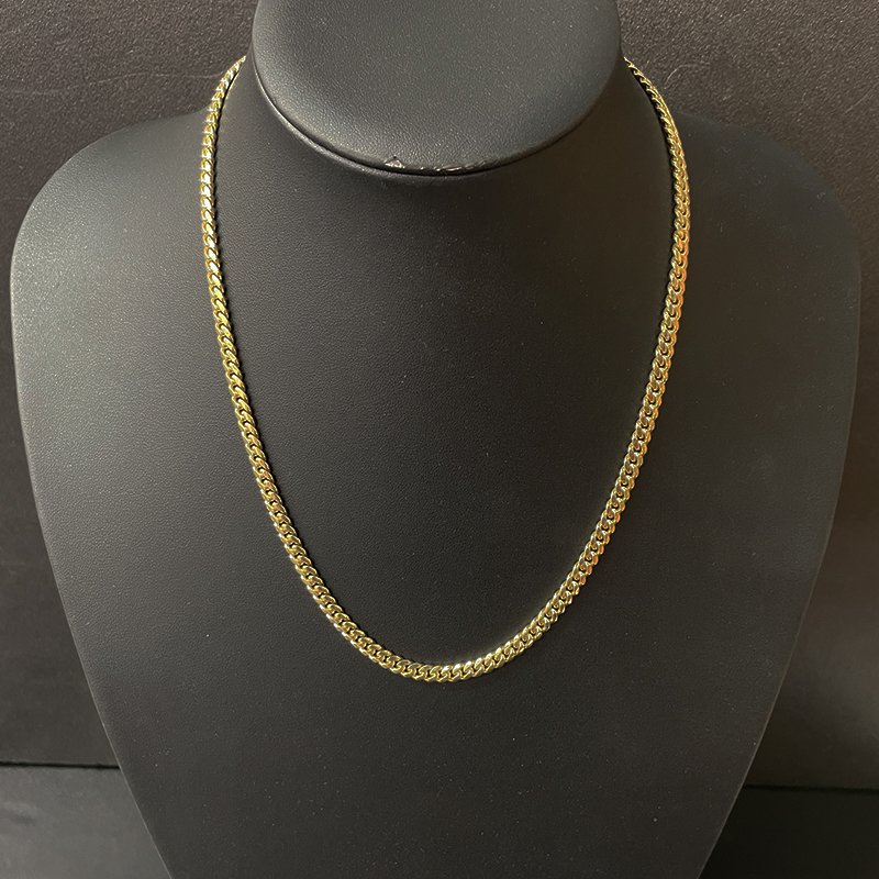 MIAMI CUBAN CHAIN 10K Yellow Gold 5mm 50cm 【SOLID】 - GRILLZ JEWELZ ONLINE  STORE