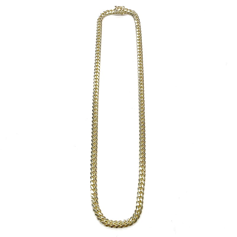 MIAMI CUBAN CHAIN 14K Yellow Gold 6mm 50cm 【SOLID】 - GRILLZ