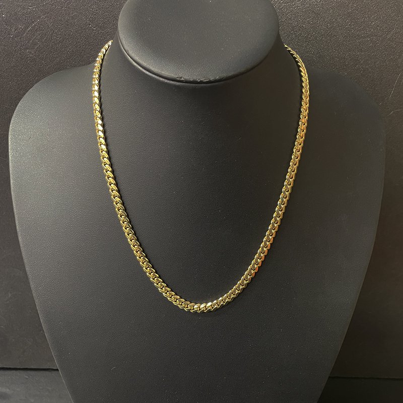 MIAMI CUBAN CHAIN 14K Yellow Gold 6mm  50cm  【SOLID】