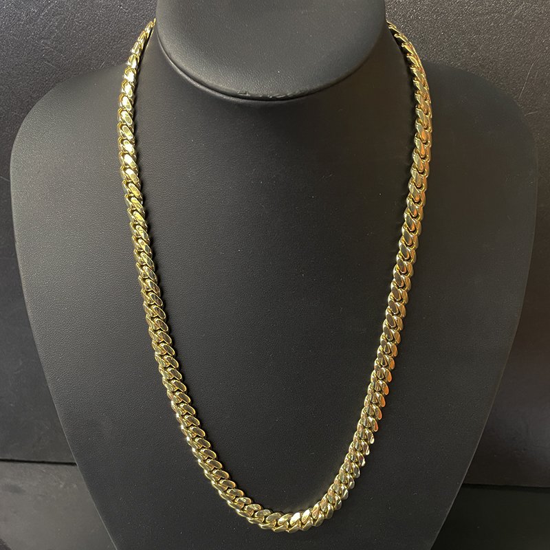 MIAMI CUBAN CHAIN 14K Yellow Gold 9.5mm  60cm  【SOLID】