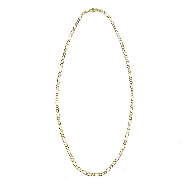 FIGARO CHAIN 10K Yellow Gold 3.3mm  50cm/55cm/60cm  SOLID