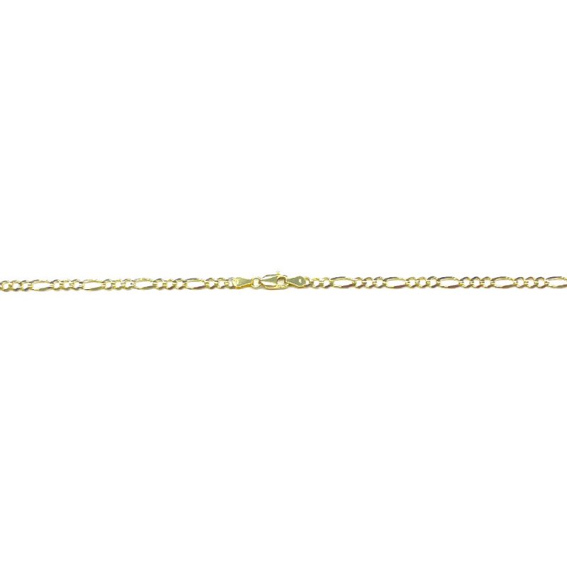 FIGARO CHAIN 10K Yellow Gold 3.3mm  50cm/55cm/60cm  SOLID