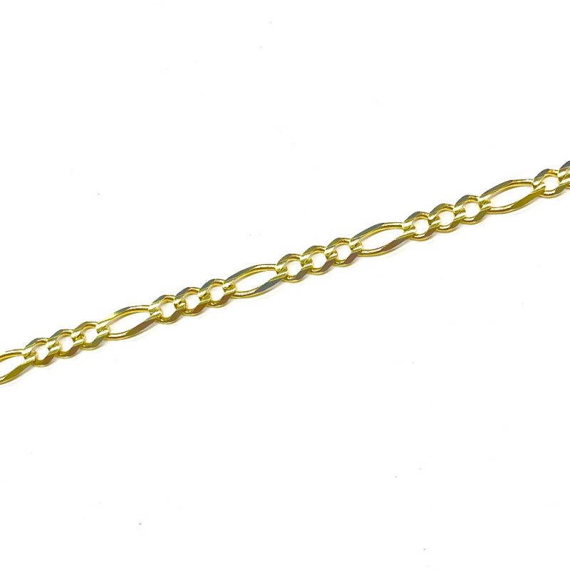 FIGARO CHAIN 10K Yellow Gold 7.8mm  50cm/55cm/60cm  SOLID